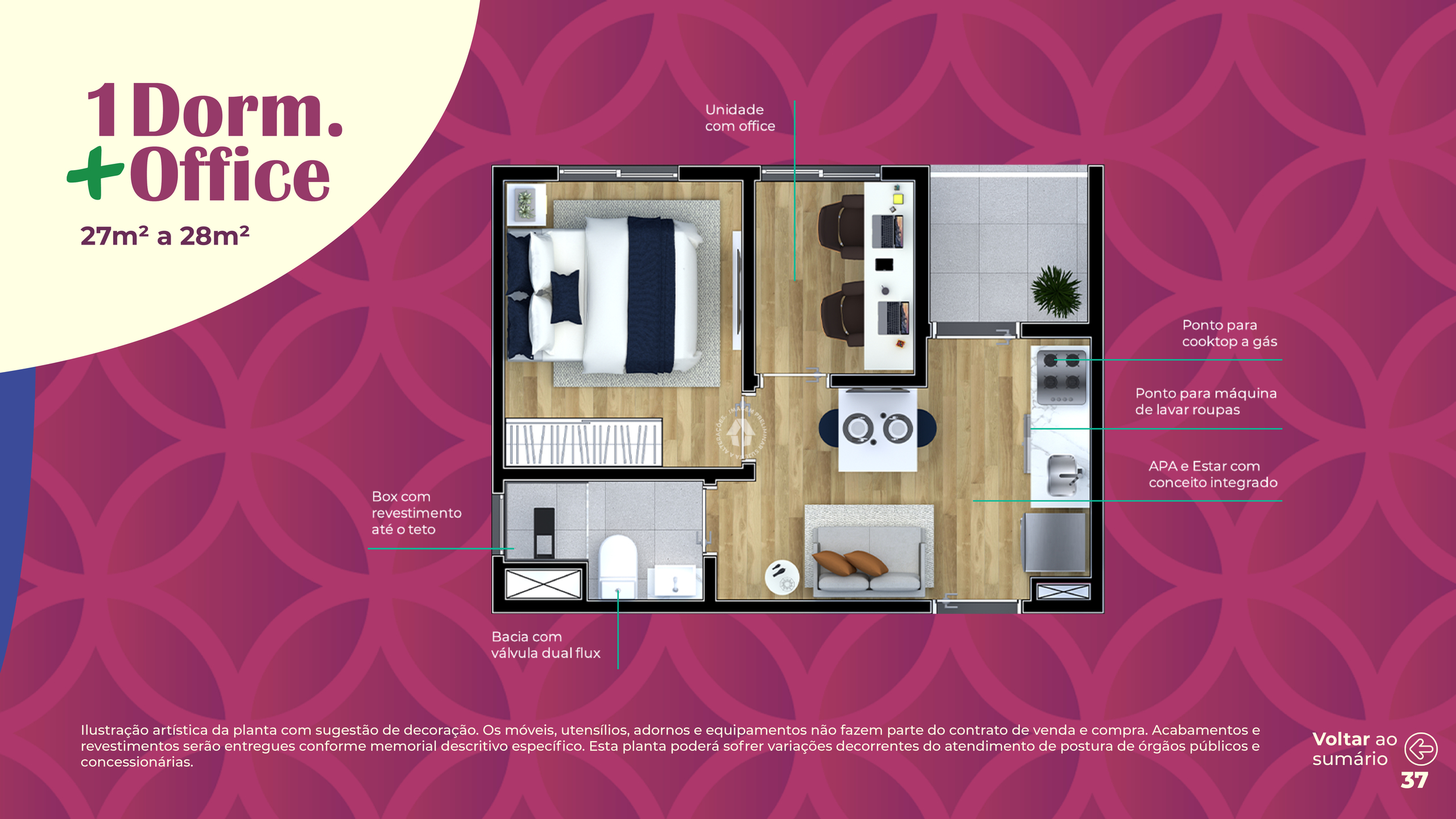 1 Dorm. + Office